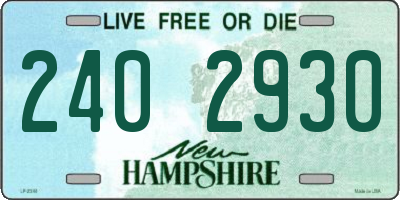 NH license plate 2402930