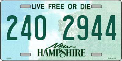 NH license plate 2402944