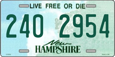 NH license plate 2402954