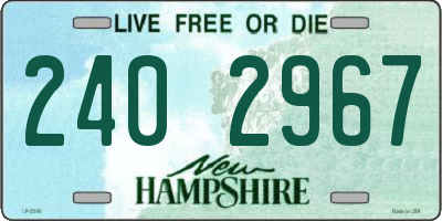 NH license plate 2402967