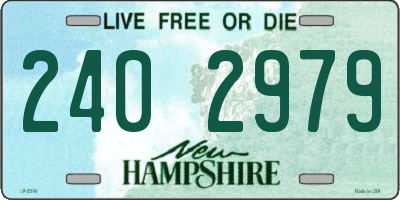 NH license plate 2402979
