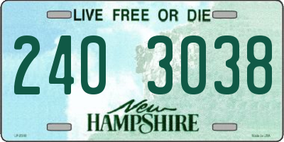 NH license plate 2403038