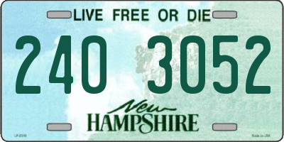 NH license plate 2403052