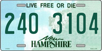 NH license plate 2403104