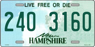 NH license plate 2403160