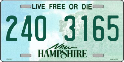 NH license plate 2403165