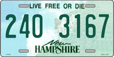 NH license plate 2403167