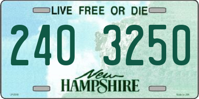 NH license plate 2403250