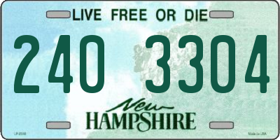 NH license plate 2403304