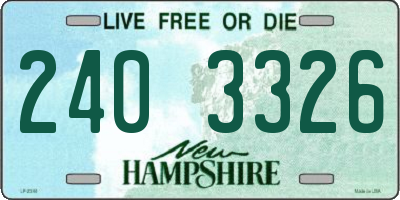 NH license plate 2403326