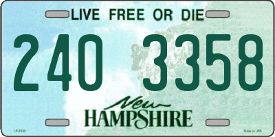 NH license plate 2403358