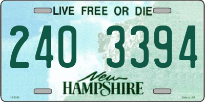 NH license plate 2403394