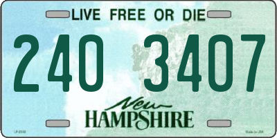 NH license plate 2403407