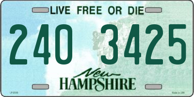 NH license plate 2403425
