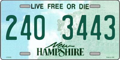 NH license plate 2403443