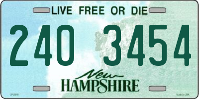 NH license plate 2403454