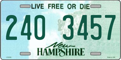 NH license plate 2403457