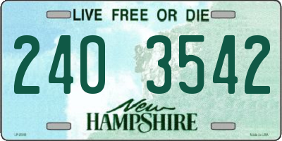 NH license plate 2403542