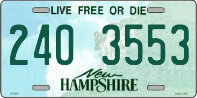NH license plate 2403553