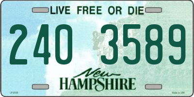 NH license plate 2403589