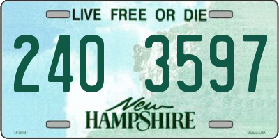 NH license plate 2403597