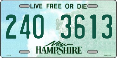 NH license plate 2403613