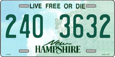 NH license plate 2403632