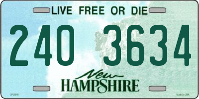 NH license plate 2403634