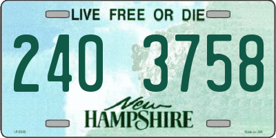 NH license plate 2403758