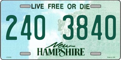 NH license plate 2403840