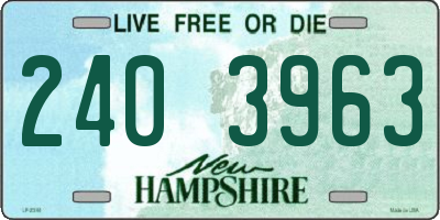 NH license plate 2403963