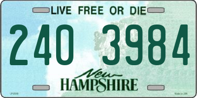 NH license plate 2403984