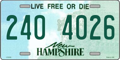 NH license plate 2404026