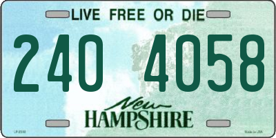 NH license plate 2404058