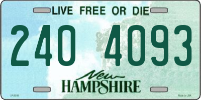 NH license plate 2404093