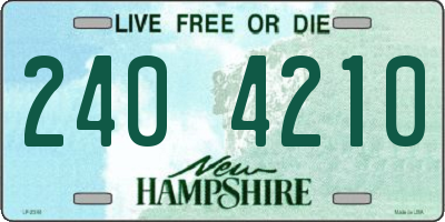 NH license plate 2404210