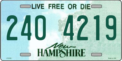 NH license plate 2404219