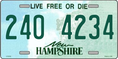 NH license plate 2404234