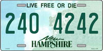 NH license plate 2404242