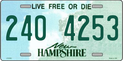 NH license plate 2404253