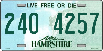NH license plate 2404257