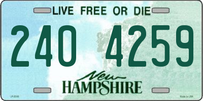 NH license plate 2404259