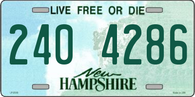 NH license plate 2404286
