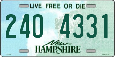 NH license plate 2404331