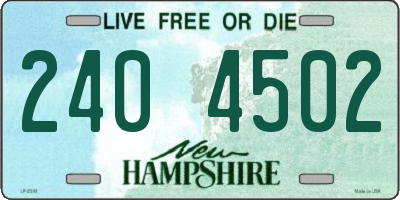 NH license plate 2404502
