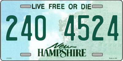NH license plate 2404524