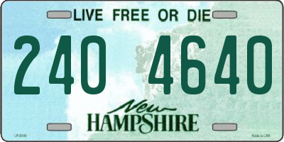 NH license plate 2404640