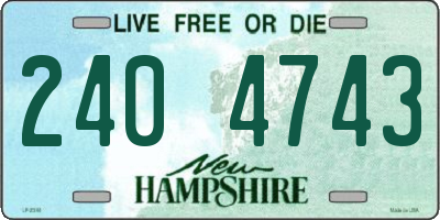 NH license plate 2404743