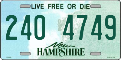 NH license plate 2404749
