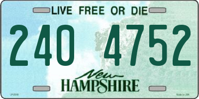 NH license plate 2404752
